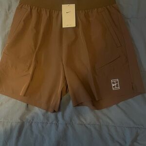 Nike Men’s Brown Athletic Shorts with Elastic Waistband